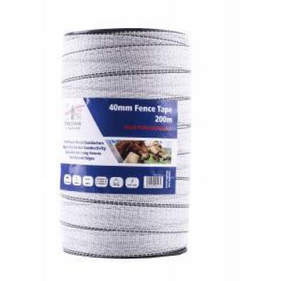 Fenceman Tape White 40mm 200m High Perf