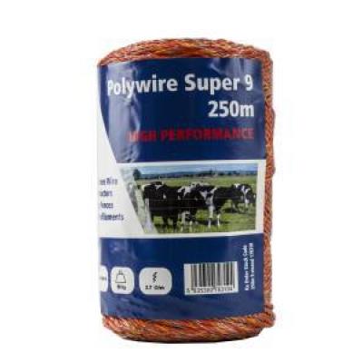 Fenceman Electric Fencing Polywire Livestock 9 strand 250m
