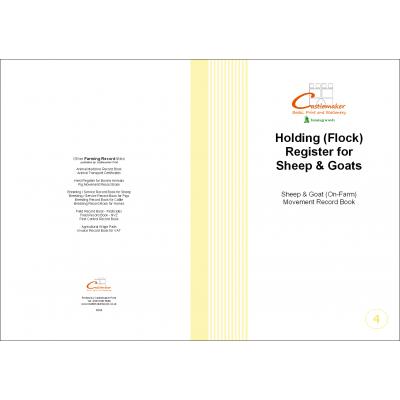 Holding / Flock Register Book for Sheep & Goats