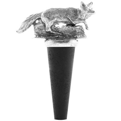 Pewter Fox Bottle Stopper
