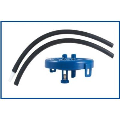 Shoof Quarter Milker Lid c/w Tubes, Connector and Ball Valve