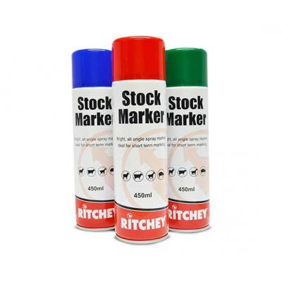 Ritchey Stock Marker Spray for Sheep or Cattle Box of 12 Green
