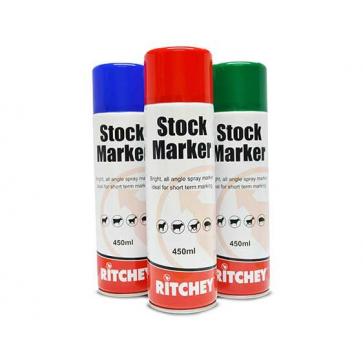 Ritchey Stock Marker Spray for Sheep or Cattle Box of 12 Green